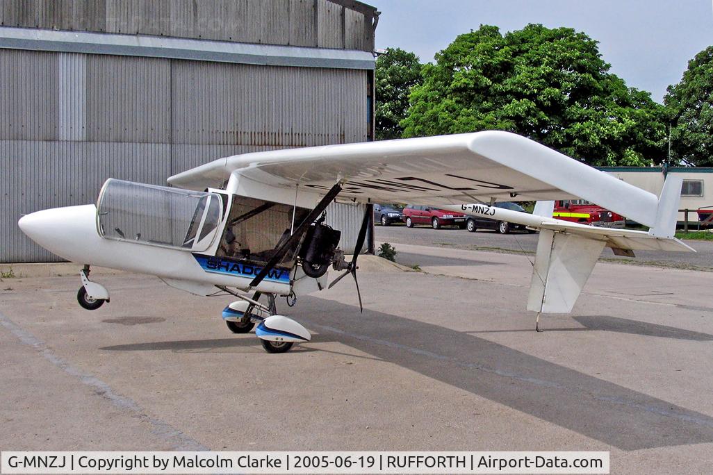 G-MNZJ, 1986 CFM Shadow Series DD C/N 033, CFM Shadow CD at Rufforth Airfield, N. Yorks, UK in 2005.