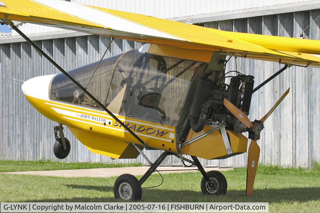 G-LYNK, 1998 CFM Shadow Series DD C/N 303-DD, CFM Shadow DD-Mod at Fishburn Airfield, UK in 2005.