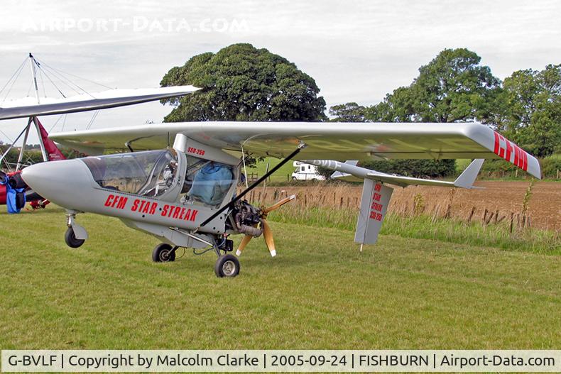 G-BVLF, 1994 CFM Shadow Series SS-D C/N PFA 206-12662, CFM Starstreak Shadow SS-D at Fishburn Airfield, UK in 2005.