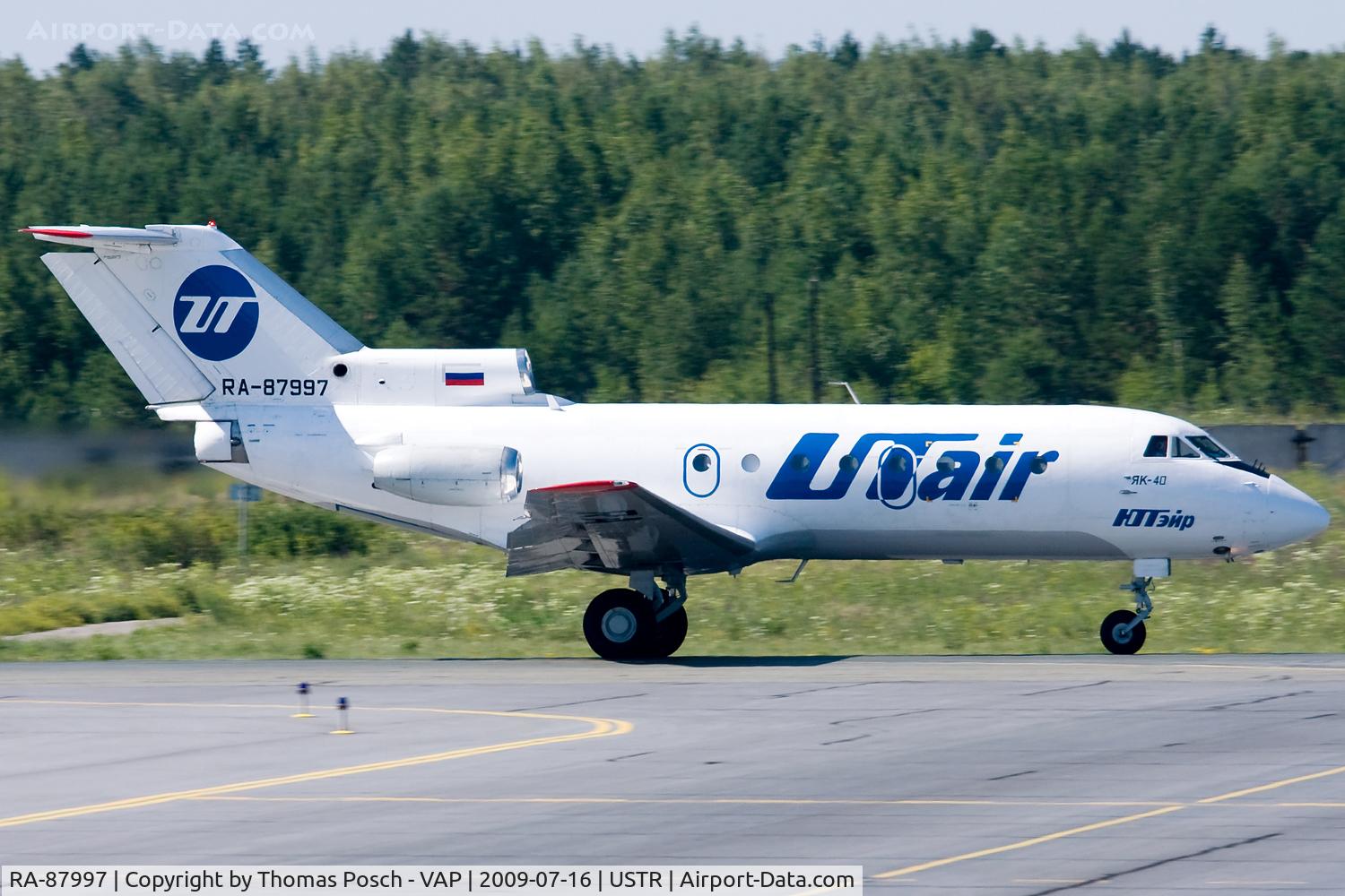 RA-87997, 1995 Yakovlev Yak-40 C/N 9540145, UT Air