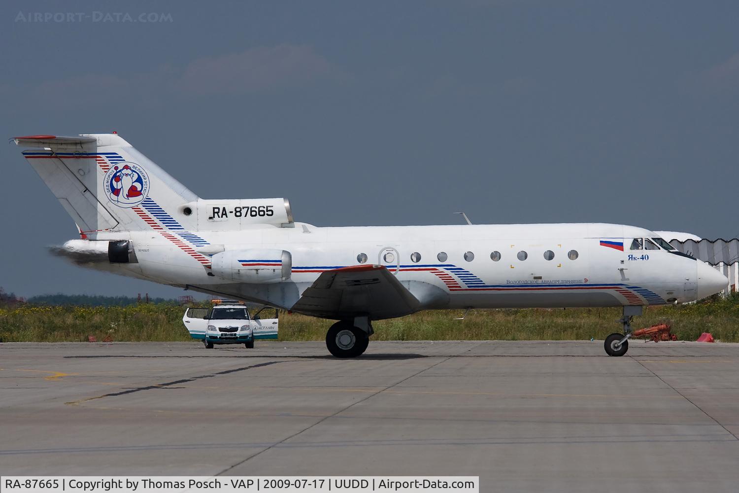 RA-87665, 1992 Yakovlev Yak-40 C/N 9240925, Vologda Air Enterprise