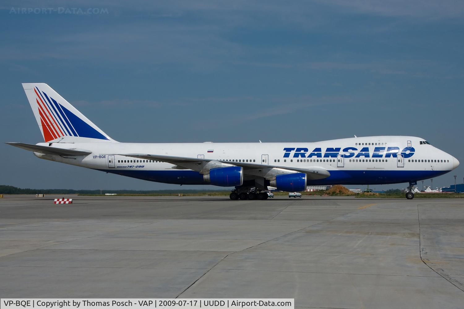 VP-BQE, 1981 Boeing 747-219B C/N 22722, Transaero Airlines