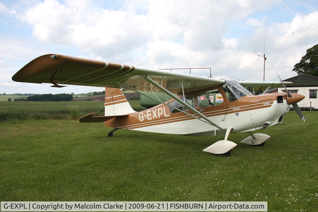G-EXPL, 1996 Champion 7GCBC Explorer C/N 1220-96, Champion 7GCBC Citabria at Fishburn Airfield, UK in 2009.