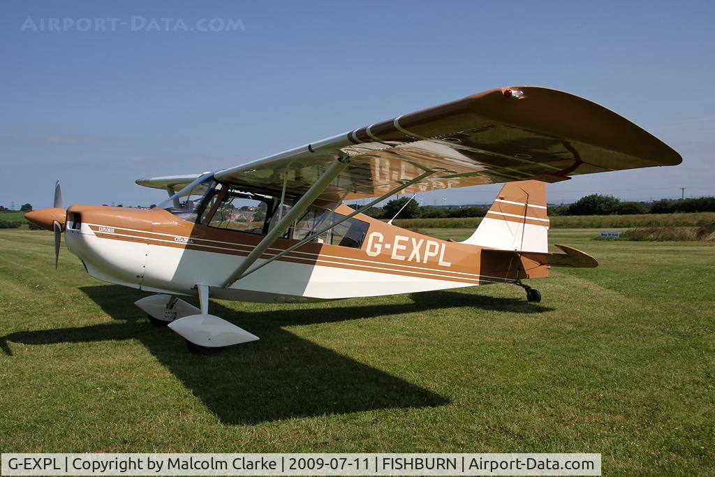 G-EXPL, 1996 Champion 7GCBC Explorer C/N 1220-96, Champion 7GCBC Citabria at Fishburn Airfield, UK in 2009.