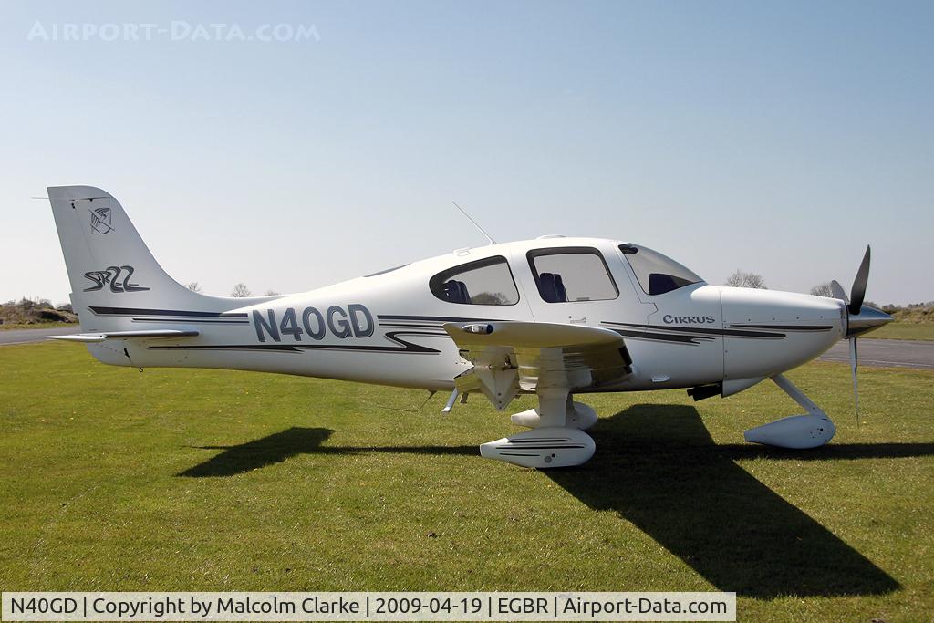 N40GD, 2003 Cirrus SR22 C/N 0473, Cirrus SR-22 at Breighton Airfield, UK.