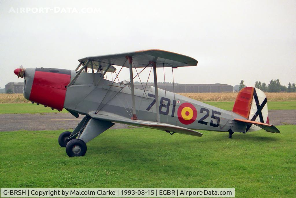 G-BRSH, 1958 CASA 1-131E Jungmann C/N 2156, CASA 1-131E-3B Jungmann at Breighton Airfield, UK.