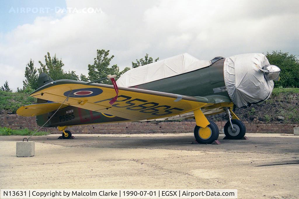 N13631, 1952 Canadian Car & Foundry T-6 Harvard Mk.4 C/N CCF4-77, CCF Harvard Mk4.  Seen here painted as P5865 'Super Slug' at her home base of North Weald.