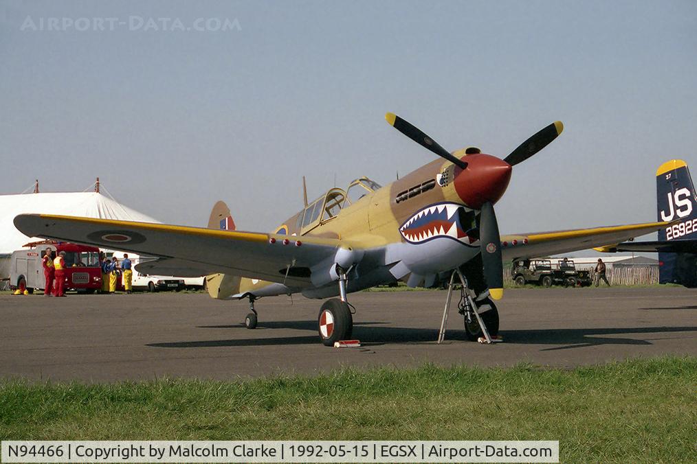 N94466, 1942 Curtiss P-40E C/N AK-899, Curtiss Kittyhawk IA at Fighter Meet 1992, North Weald.