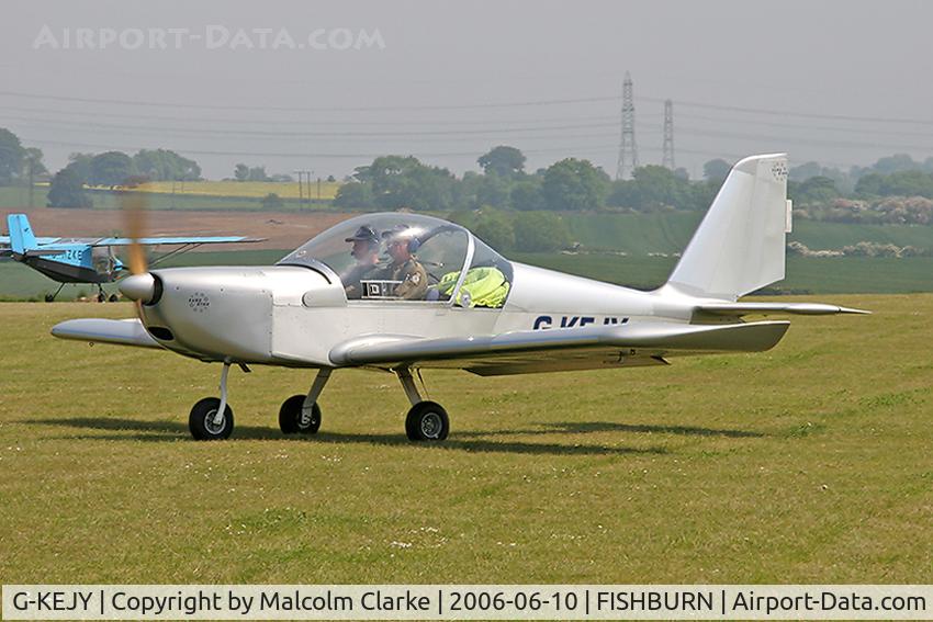 G-KEJY, 2004 Cosmik EV-97 TeamEurostar UK C/N 2017, Evektor Aerotechnik EV-97 TeamEurostar UK at Fishburn Airfield, UK. A participant in the Fly UK 2006 around Britain flight from Halfpenny Green to Sandown via John O'Groats and Land's End.