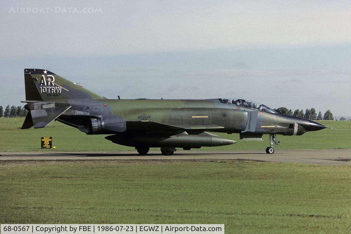 68-0567, 1968 McDonnell Douglas RF-4C Phantom II C/N 3469, 10TRW RF-4C ready for its next mission from RAF Alconbury
