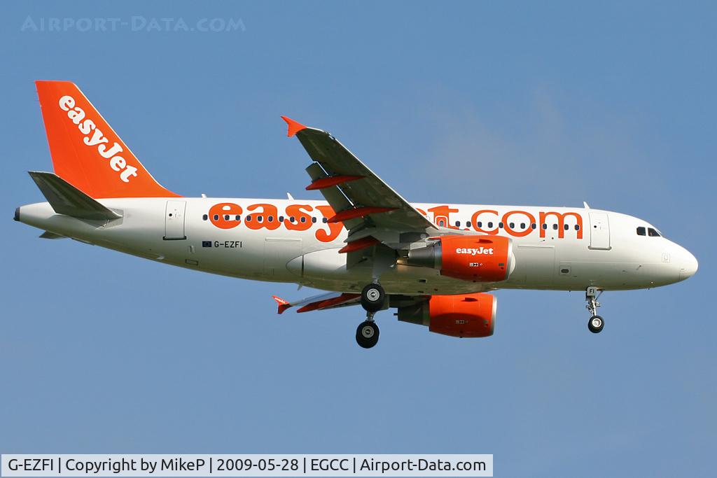 G-EZFI, 2009 Airbus A319-111 C/N 3888, Delivered to Liverpool just 24 hours earlier.