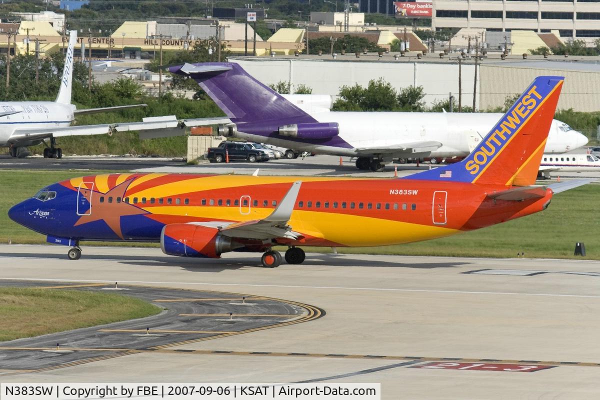 N383SW, 1994 Boeing 737-3H4 C/N 26589, take off run