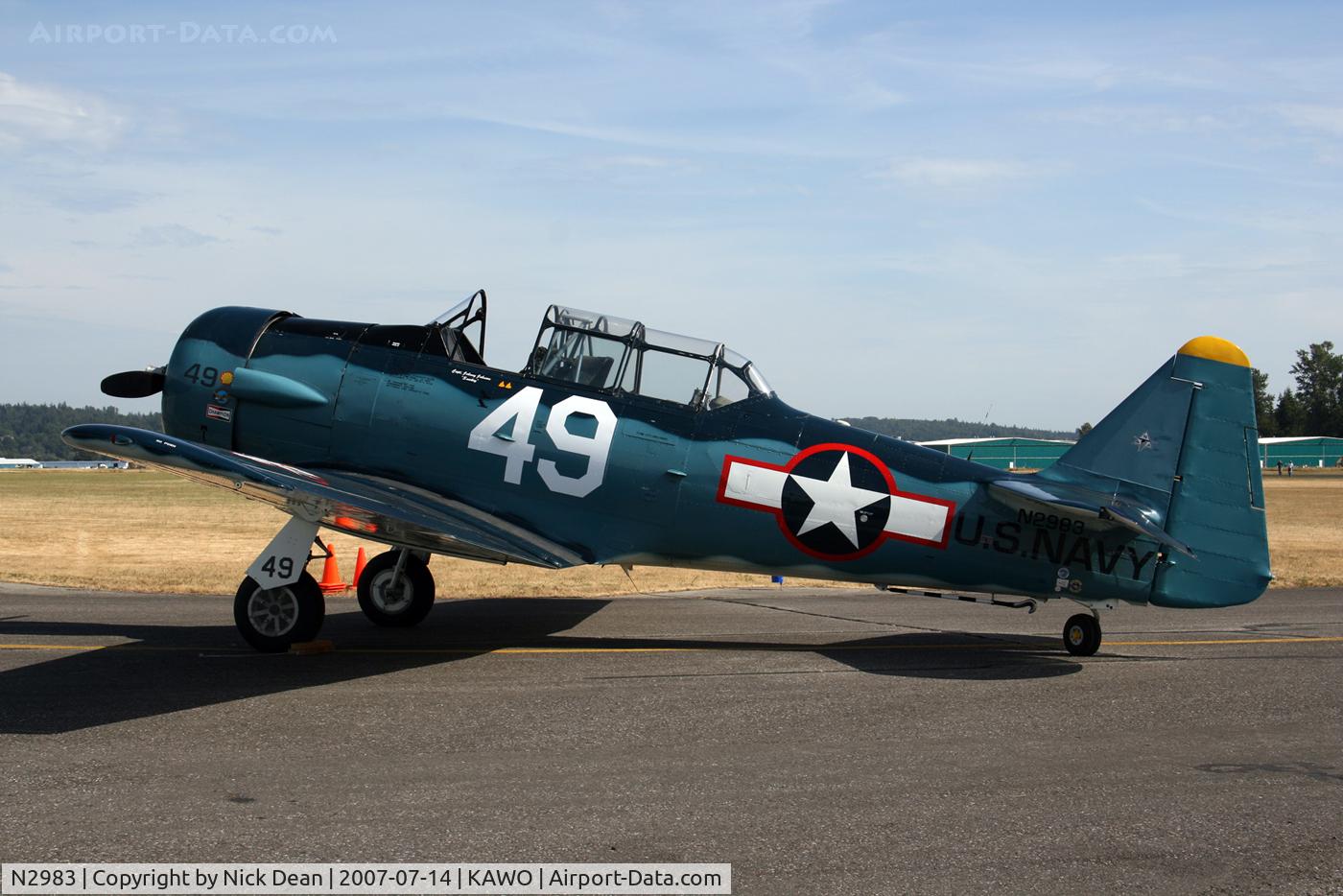 N2983, 1942 North American AT-6D Texan C/N 88-17125, KAWO