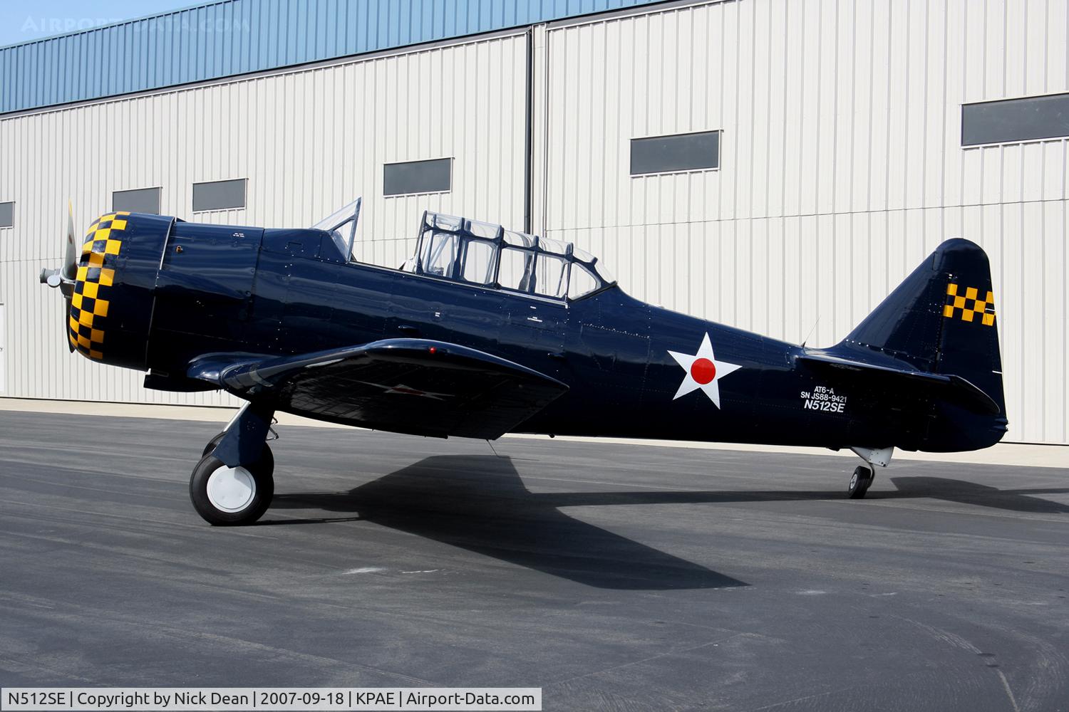 N512SE, 1958 North American AT-6A Texan C/N JS 88-9421, KPAE