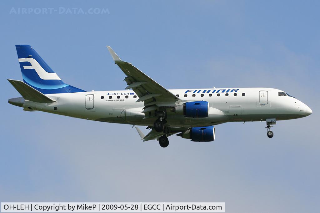 OH-LEH, 2005 Embraer 170LR (ERJ-170-100LR) C/N 17000112, Short final for Runway 23R.