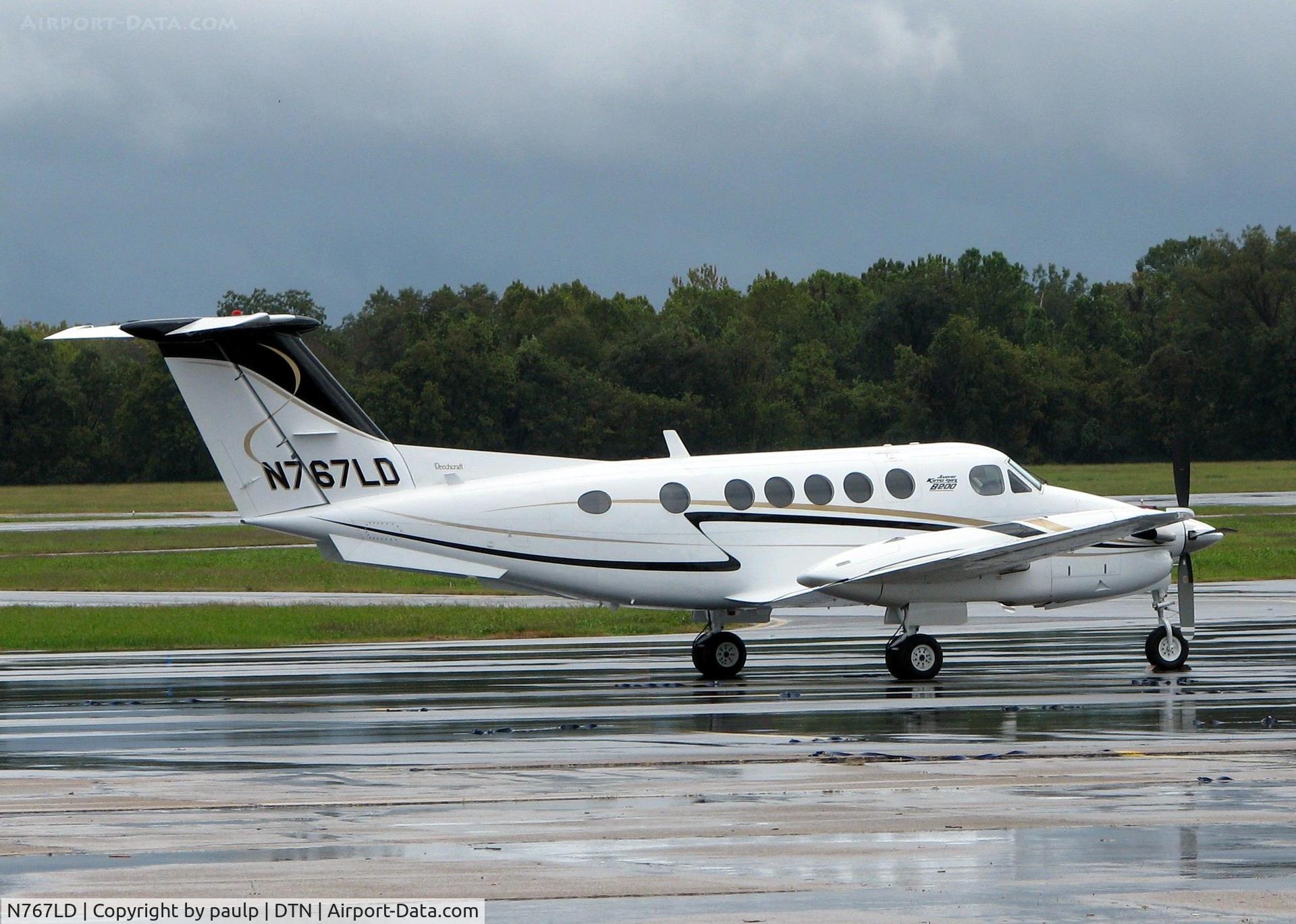 N767LD, 1980 Beech 200 Super King Air C/N BB-737, At Downtown Shreveport. Several tornadoes touched down close to the airport on this day!