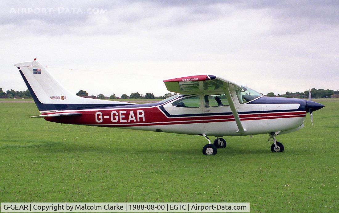G-GEAR, 1978 Reims FR182 C/N 0004, Reims FR182 Skylane RG at Cranfield Airport, UK in 1988.