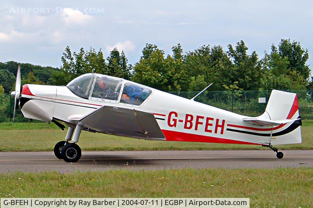 G-BFEH, 1958 Jodel D-117A Gran Tourisme C/N 828, Jodel D.117A Gran Tourisme [828] Kemble~G 11/07/2004. Seen departing.