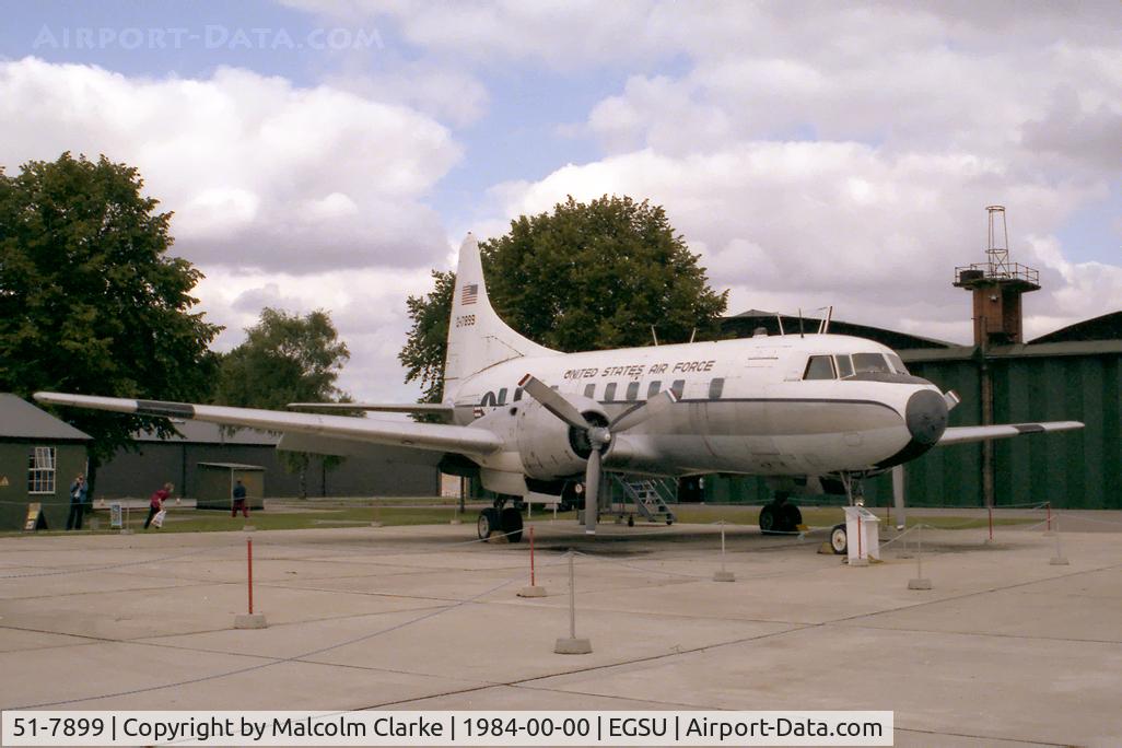 51-7899, 1951 Convair VT-29B C/N 240-311, Convair VT-29B (240-27). Built as a T-29B navigator trainer and later converted to a VT-29B VIP transport. Seen here at the Imperial War Museum, Duxford in 1984.