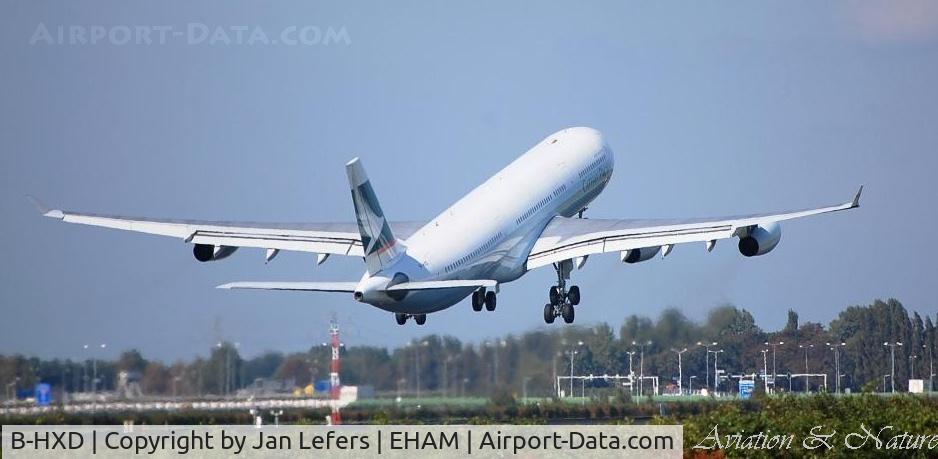 B-HXD, 1996 Airbus A340-313 C/N 147, Departing the Polderbaan on Schiphol Amsterdam