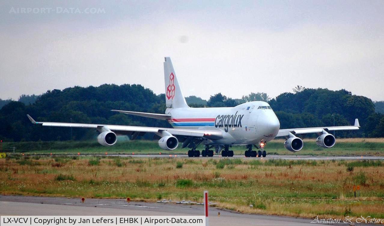 LX-VCV, 2005 Boeing 747-4R7F/SCD C/N 34235, Cargolux Boeing 747 Departing Maastricht Airport