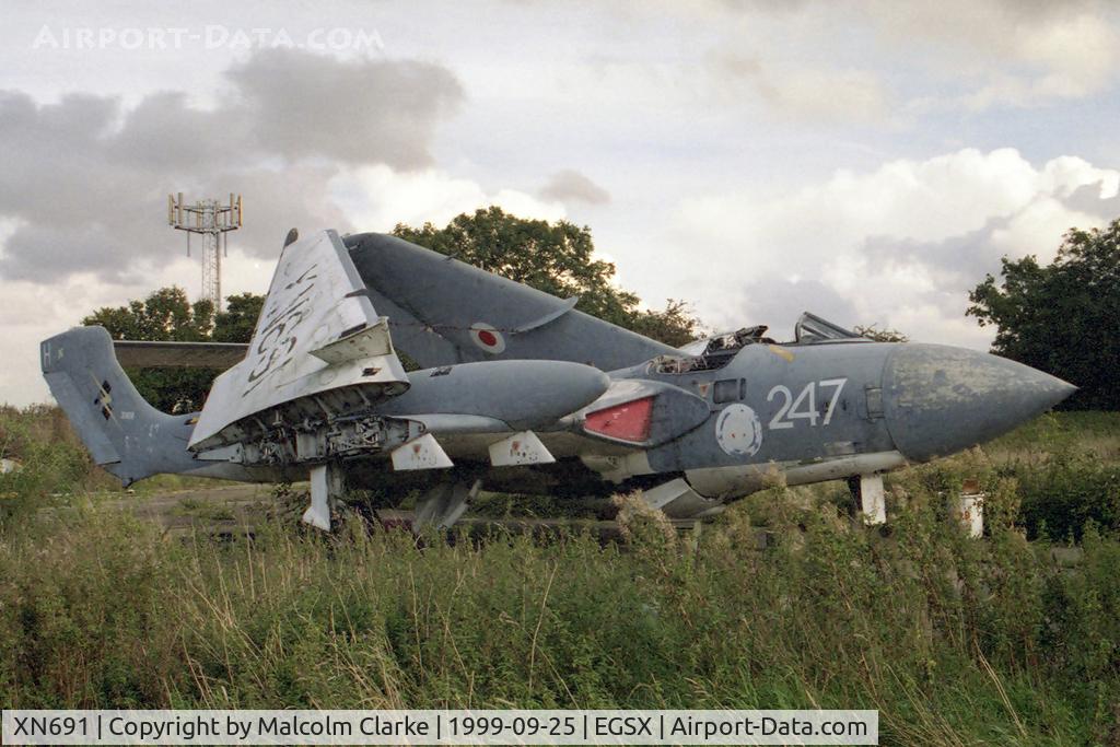 XN691, De Havilland DH-110 Sea Vixen FAW.2 C/N 10099, De Havilland DH-110 Sea Vixen FAW2. At North Weald, sadly scrapped in 2001.