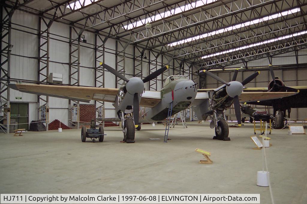 HJ711, 1943 De Havilland DH-98 Mosquito NF.11 C/N HJ711, De Havilland DH-98 Mosquito NF11 at The Yorkshire Air Museum, Elvington, UK in 1997.