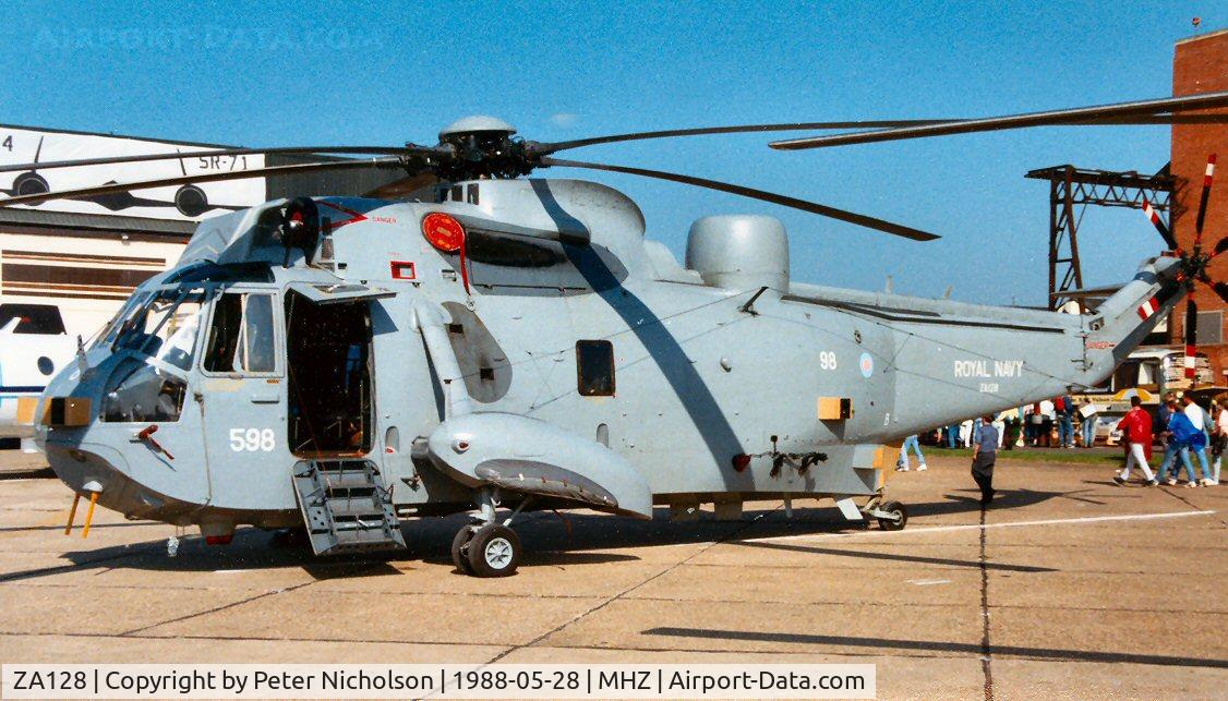ZA128, 1980 Westland Sea King HAS.5 C/N WA889, Sea King HAS.5 of 706 Squadron in the static park of the 1988 Mildenhall Air Fete.