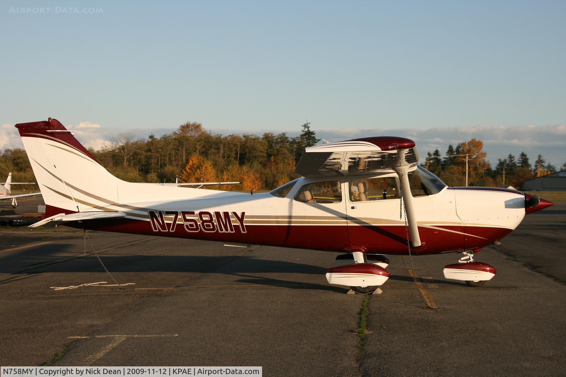 N758MY, 1979 Cessna R172K Hawk XP C/N R1723216, KPAE Emerged from the paint shop and another beautiful paint job by Sunquest