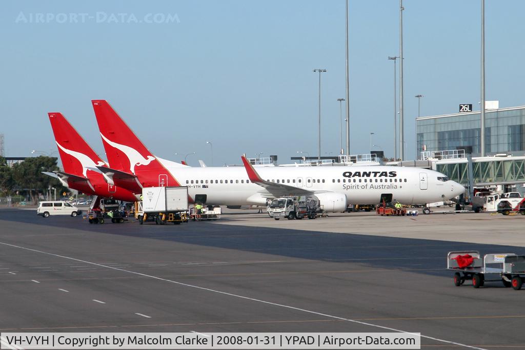 VH-VYH, 2005 Boeing 737-838 C/N 34180, Boeing 737-838 at Adelaide International.