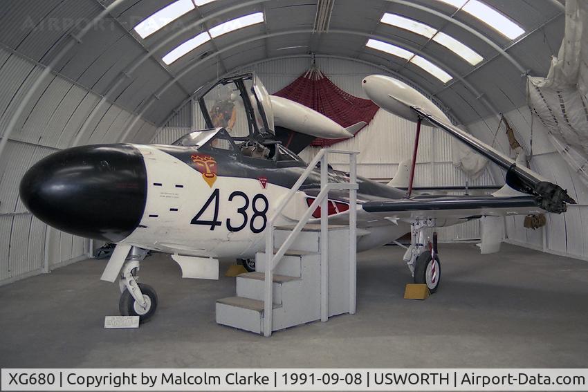 XG680, De Havilland DH-112 Sea Venom FAW.22 C/N 121043, De Havilland Sea Venom FAW22 (DH-112) at The North East Aircraft Museum, Usworth, UK in 1991.