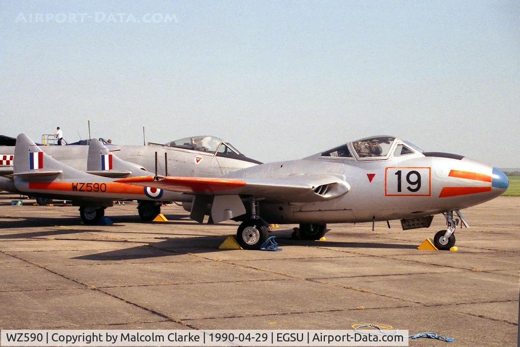 WZ590, 1953 De Havilland DH-115 Vampire T.11 C/N 15165, De Havilland Vampire T11 (DH-115) at The Imperial War Museum, Duxford.
