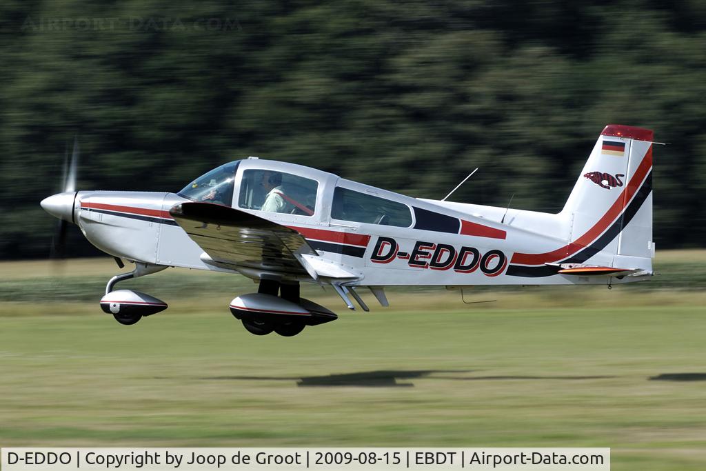 D-EDDO, Grumman American AA-5B Tiger C/N AA5B-0005, touch down on the Diest runway