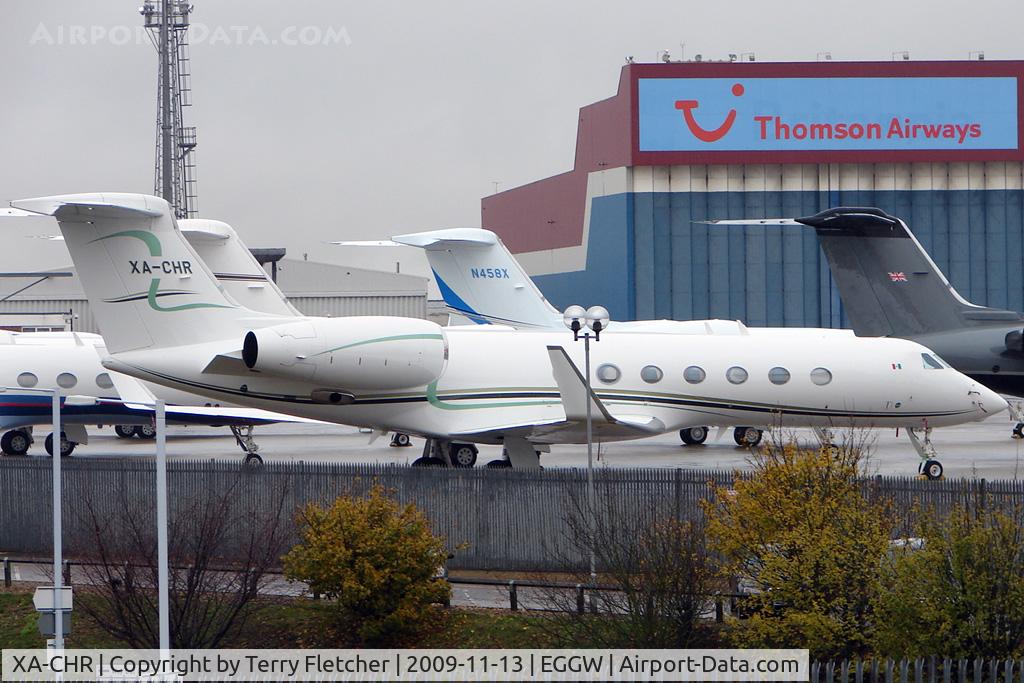 XA-CHR, 2008 Gulfstream Aerospace V-SP G550 C/N 5182, Mexican G550 at Luton
