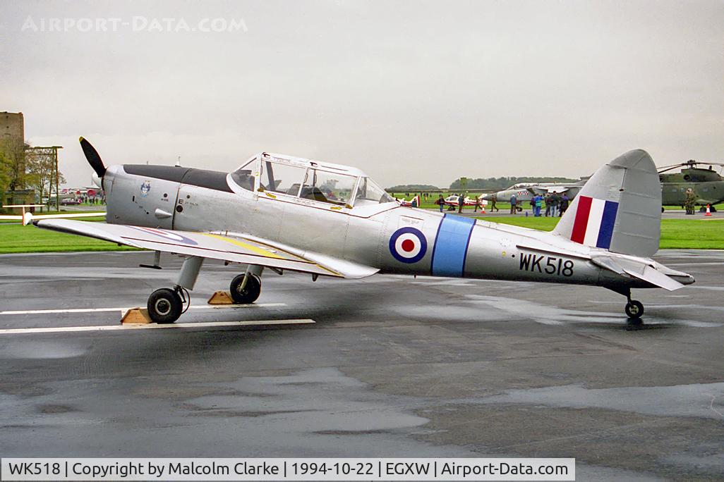 WK518, 1952 De Havilland DHC-1 Chipmunk T.10 C/N C1/0555-DHB.f443, De Havilland DHC-1 Chipmunk T10. From RAF BBMF, Coningsby and seen at RAF Waddington's Photocall 94.