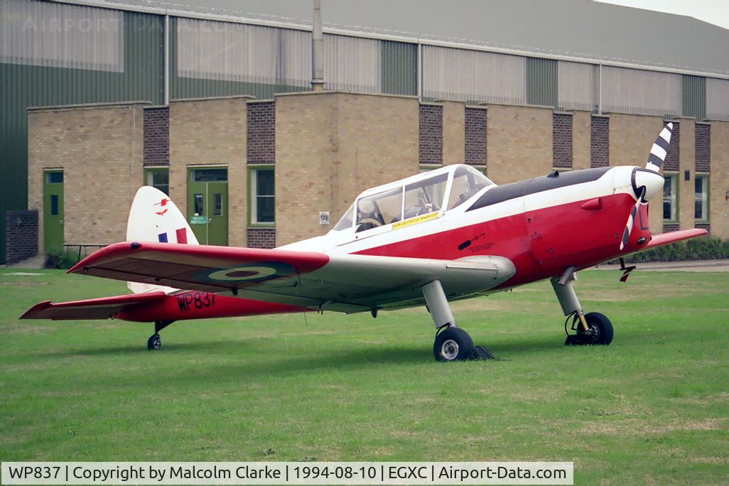 WP837, 1952 De Havilland DHC-1 Chipmunk T.10 C/N C1/0720, De Havilland Chipmunk T.10. From RAF No 5 AEF, Cambridge and seen at RAF Coningsby's Photocall 94.