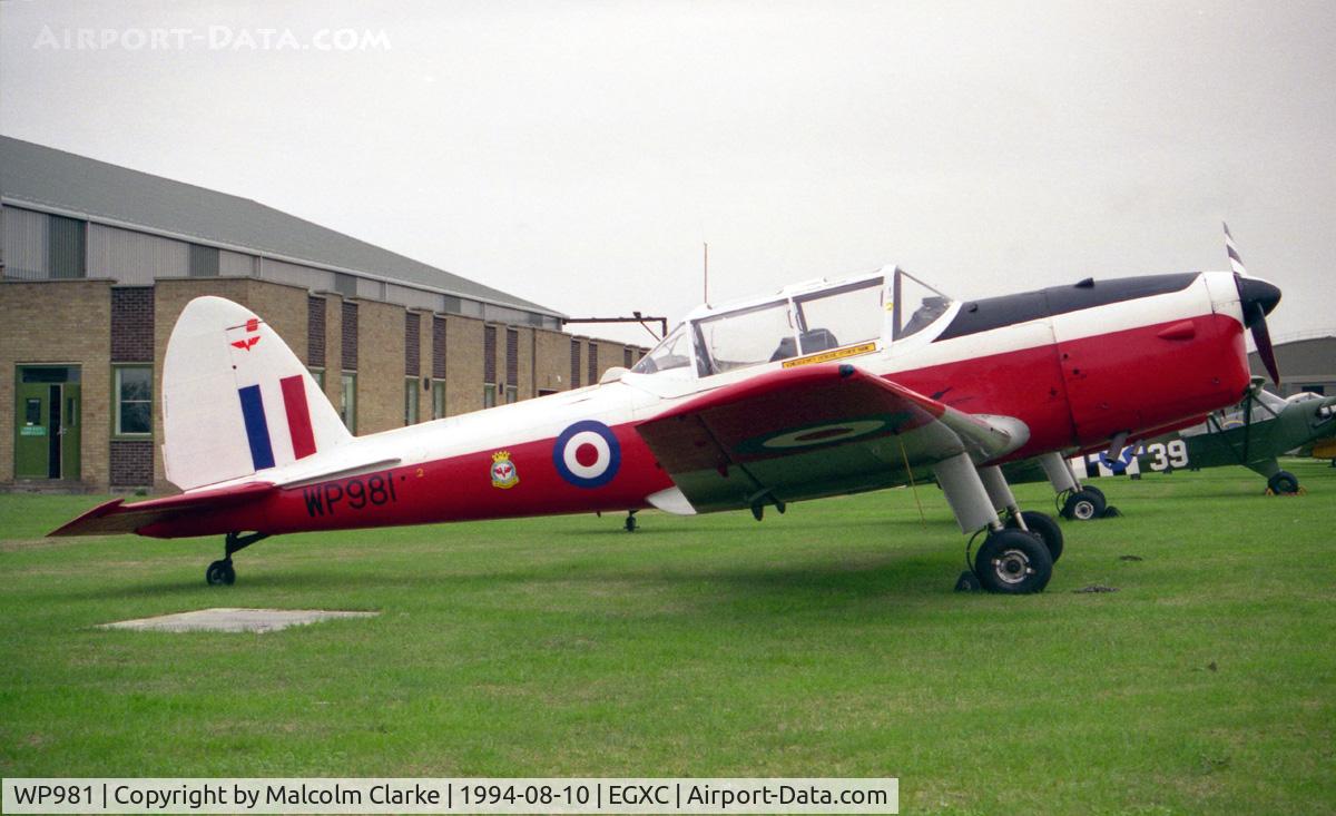 WP981, De Havilland DHC-1 Chipmunk T.10 C/N C1/0847, De Havilland DHC-1 Chipmunk T10. From RAF No 5 AEF, Cambridge and seen at RAF Coningsby's Photocall 94.