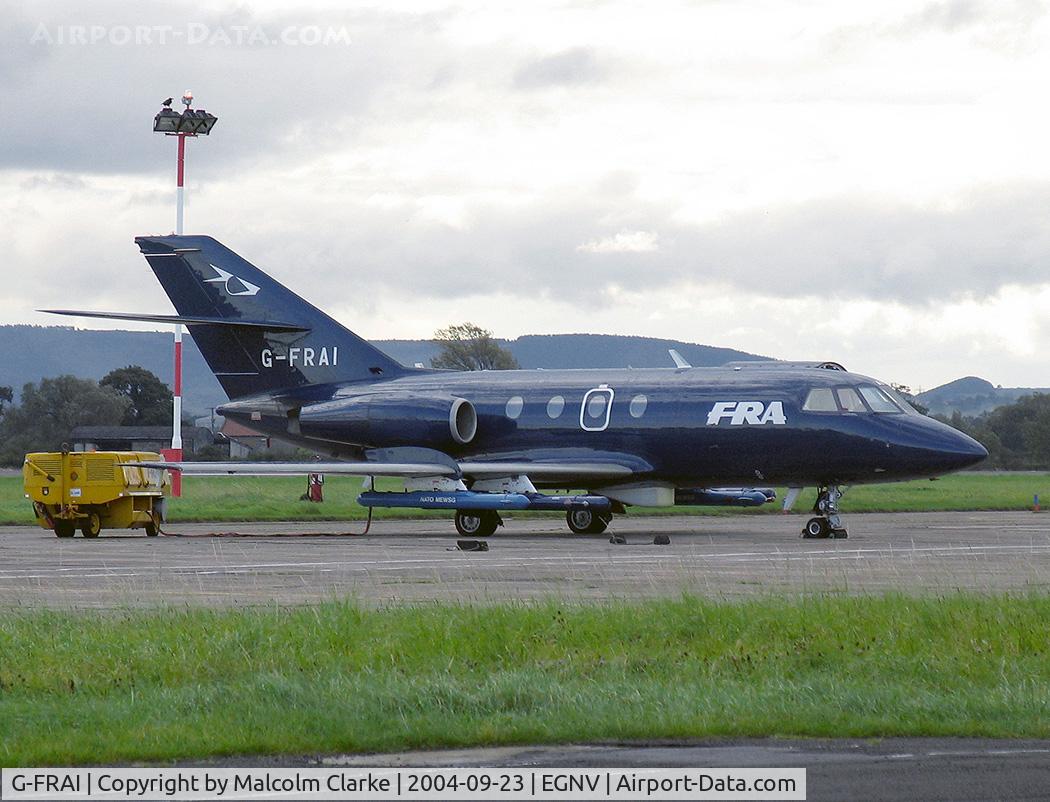 G-FRAI, 1972 Dassault Falcon (Mystere) 20E C/N 270, Dassault Falcon (Mystere) 20DC at Durham Tees Valley Airport, UK.