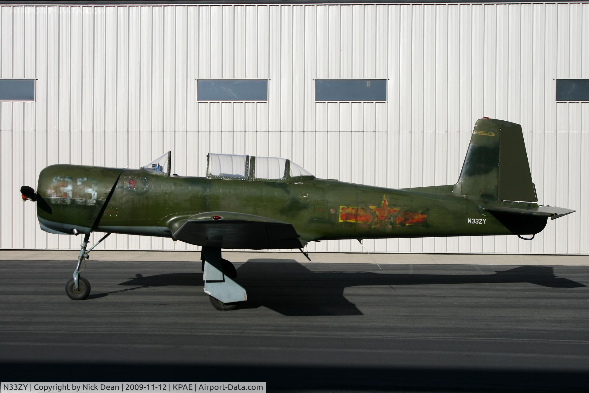N33ZY, Nanchang CJ-6A C/N 4532014, KPAE still in the original Chinese paint scheme