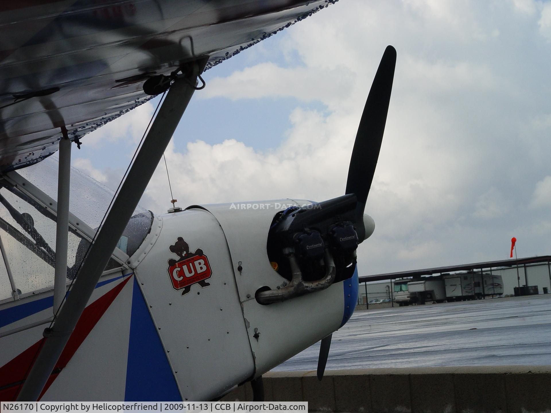 N26170, 1940 Piper J3L-65 Cub C/N 4102, The Cub in the rain