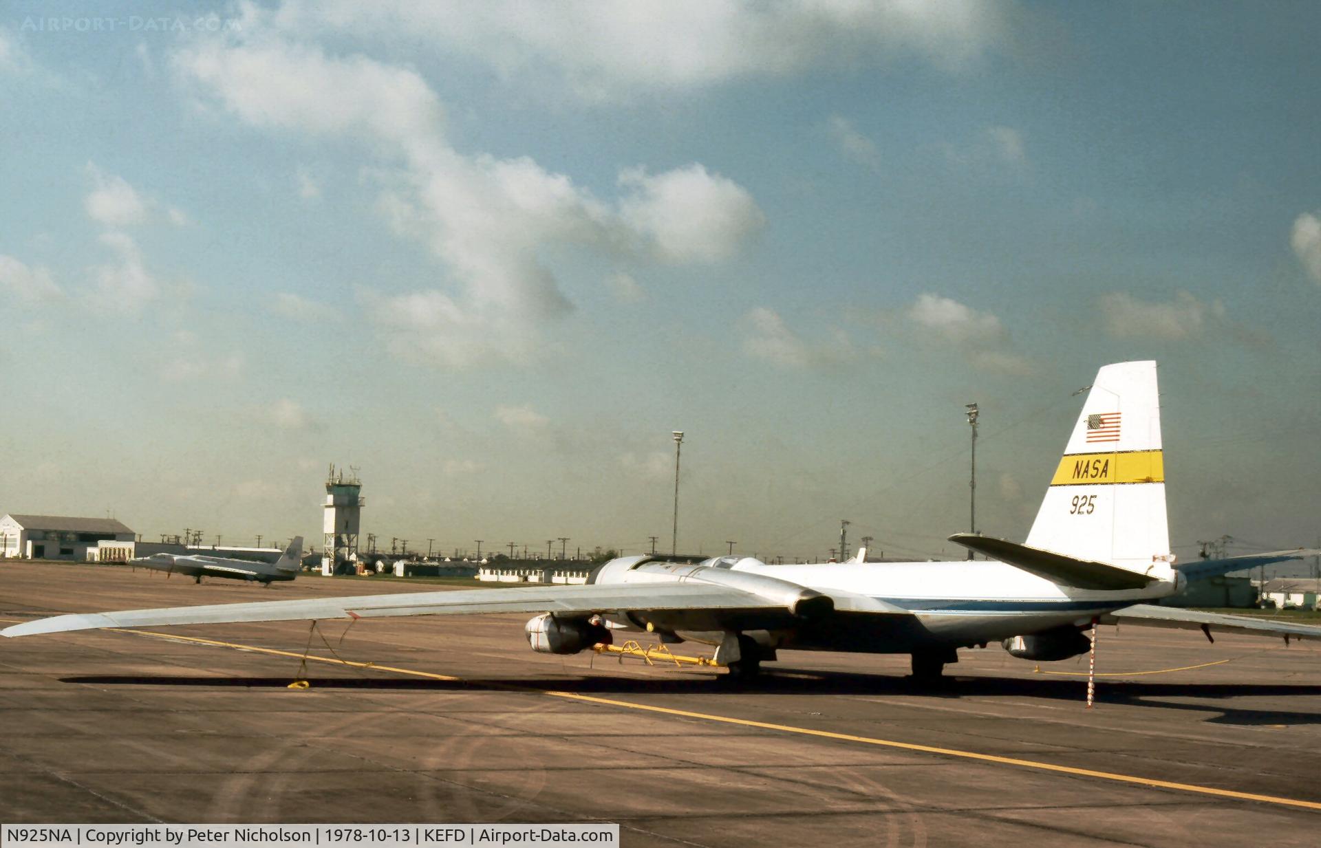 N925NA, Martin WB-57F Canberra C/N 011, NASA WB-57F Canberra ex USAF 63-13501 when seen as Earth Survey Aircraft number 3 at Ellington AFB in October 1978.