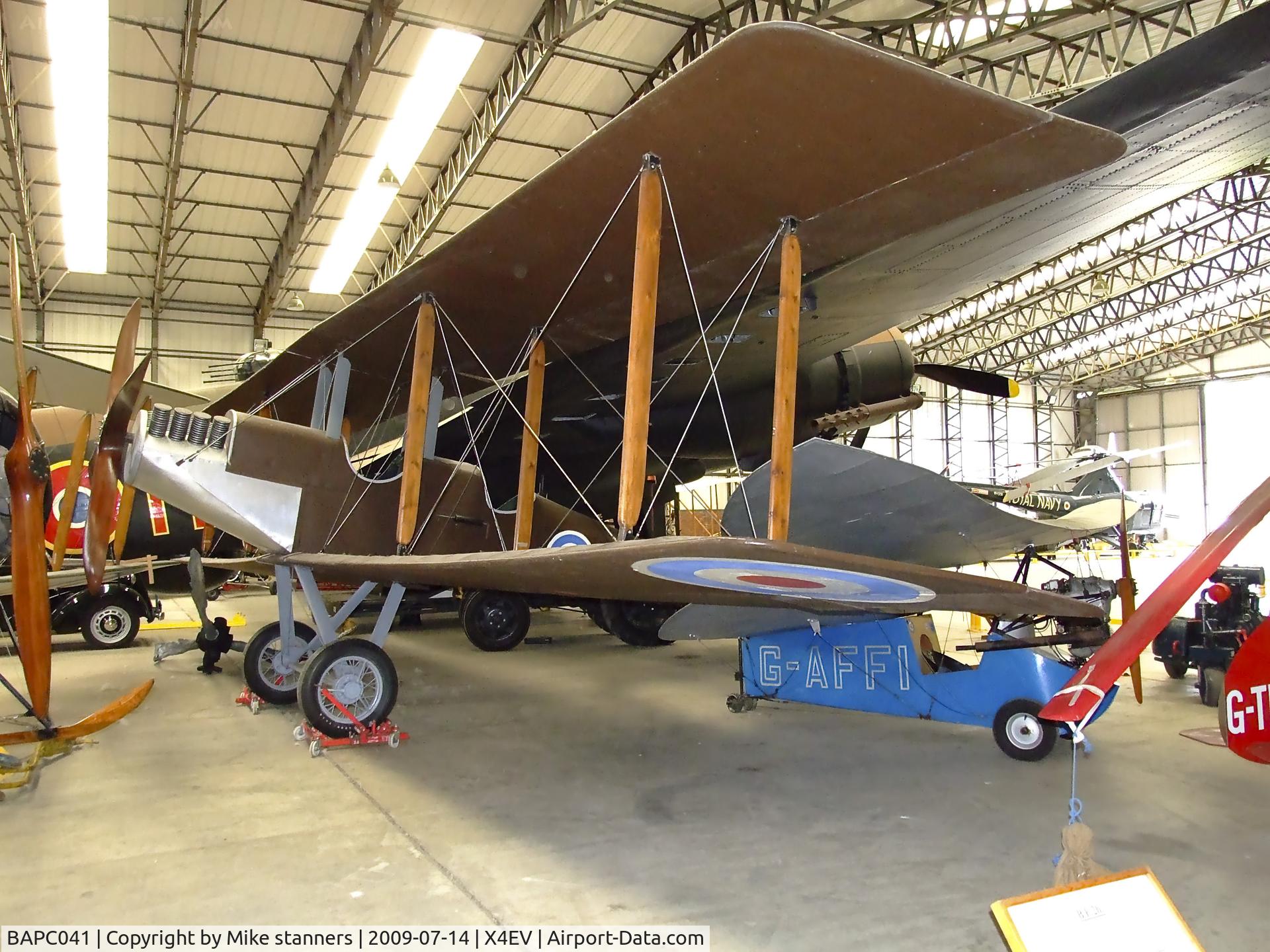 BAPC041, 1962 Royal Aircraft Factory BE-2c Replica C/N BAPC.41, BE.2B Replica 6232 in the markings of 77sqn,Yorkshire air museum