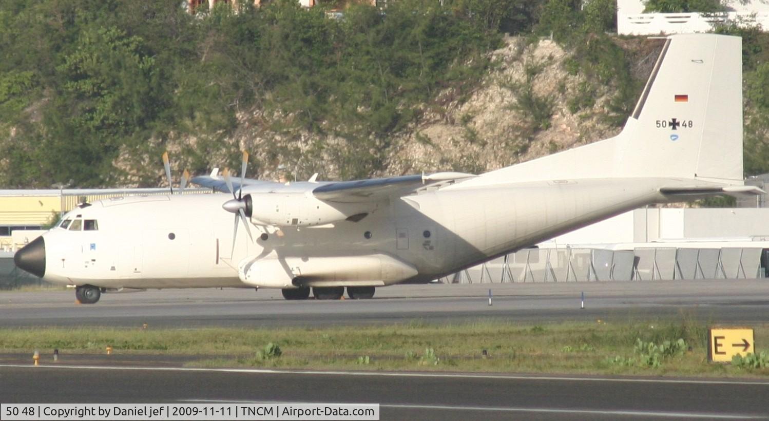 50 48, Transall C-160D C/N D70, A german airforce transall C-160D park at TNCM.
