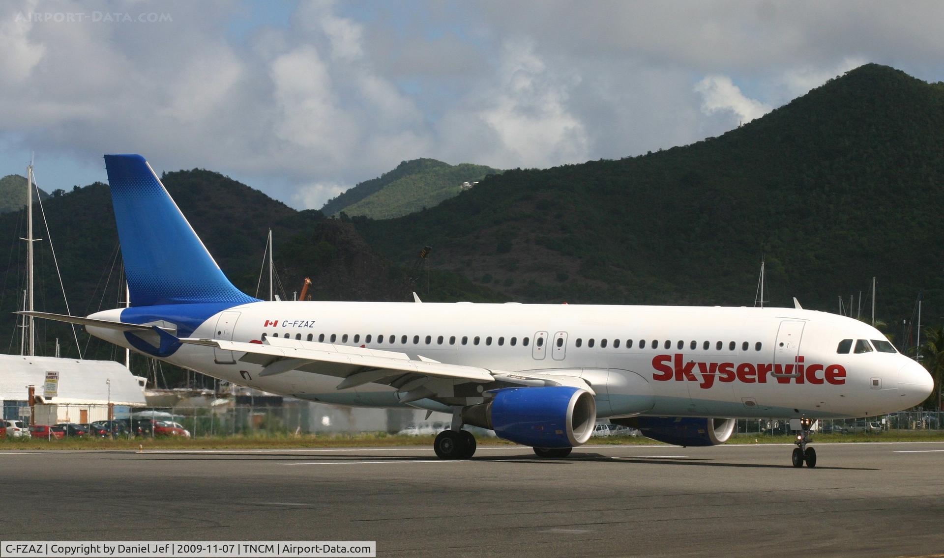 C-FZAZ, 2003 Airbus A320-214 C/N 2003, back tracking runway 10