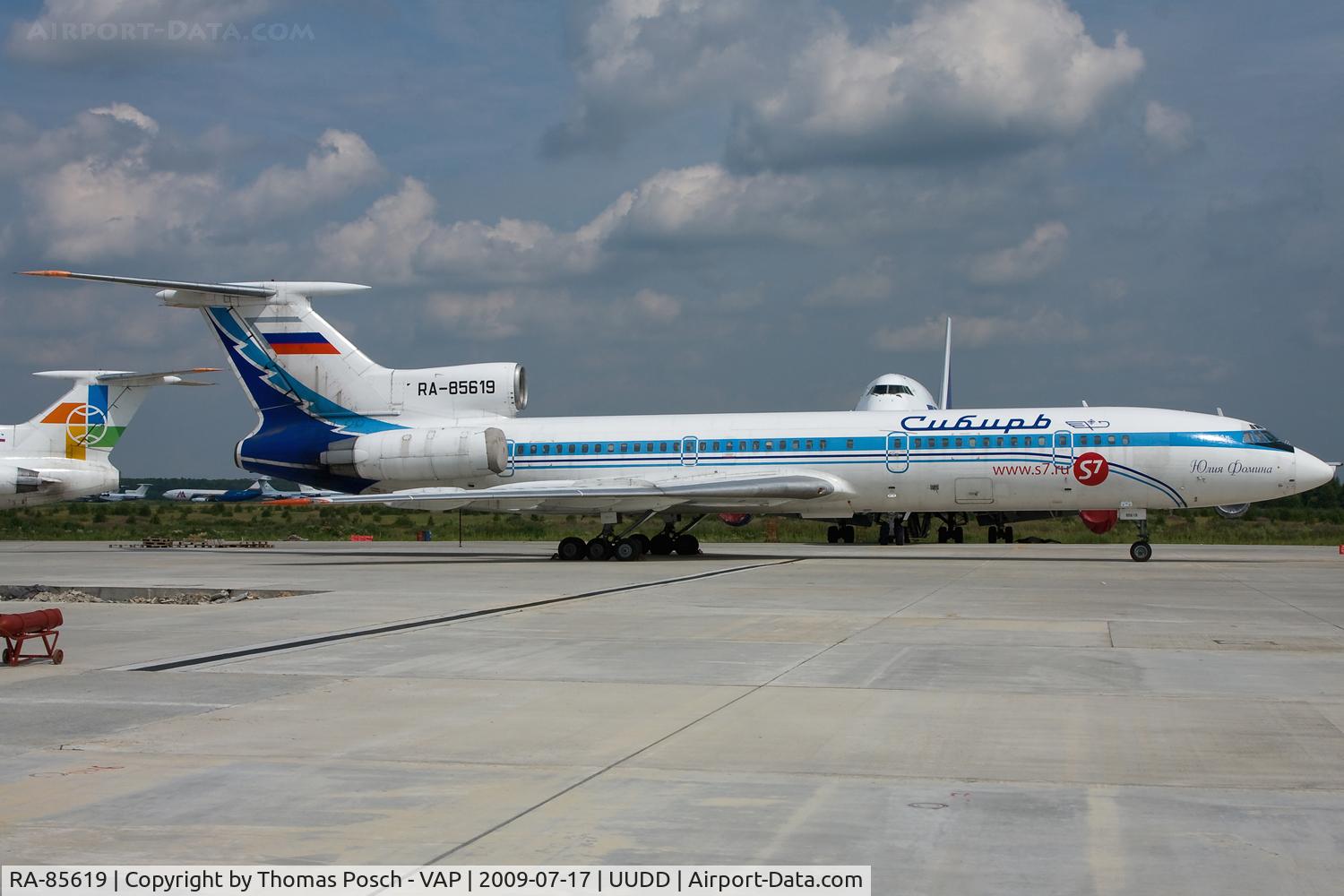 RA-85619, 1986 Tupolev Tu-154M C/N 86A738, S7