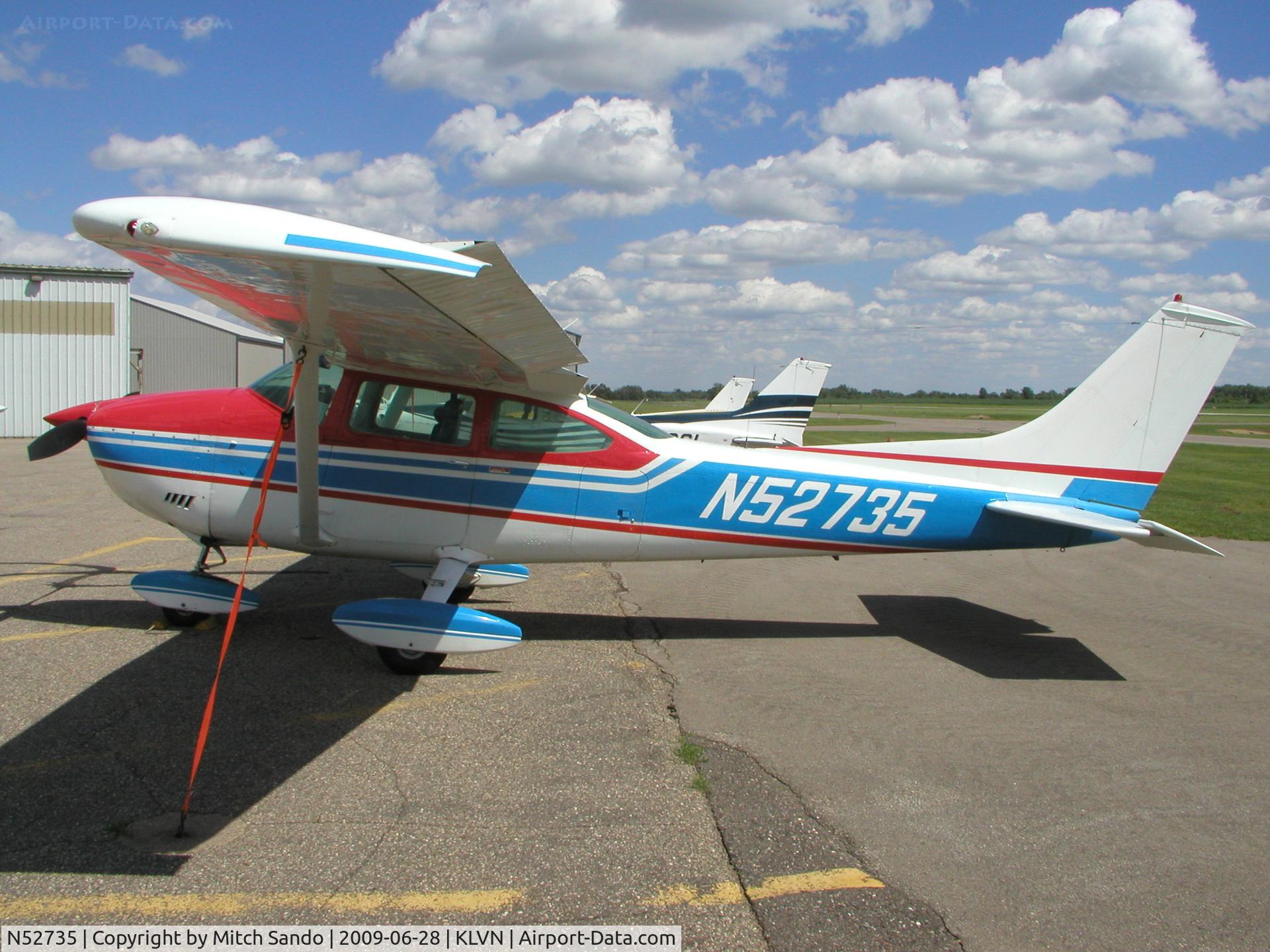 N52735, 1974 Cessna 182P Skylane C/N 18262806, Parked on the ramp at Airlake.