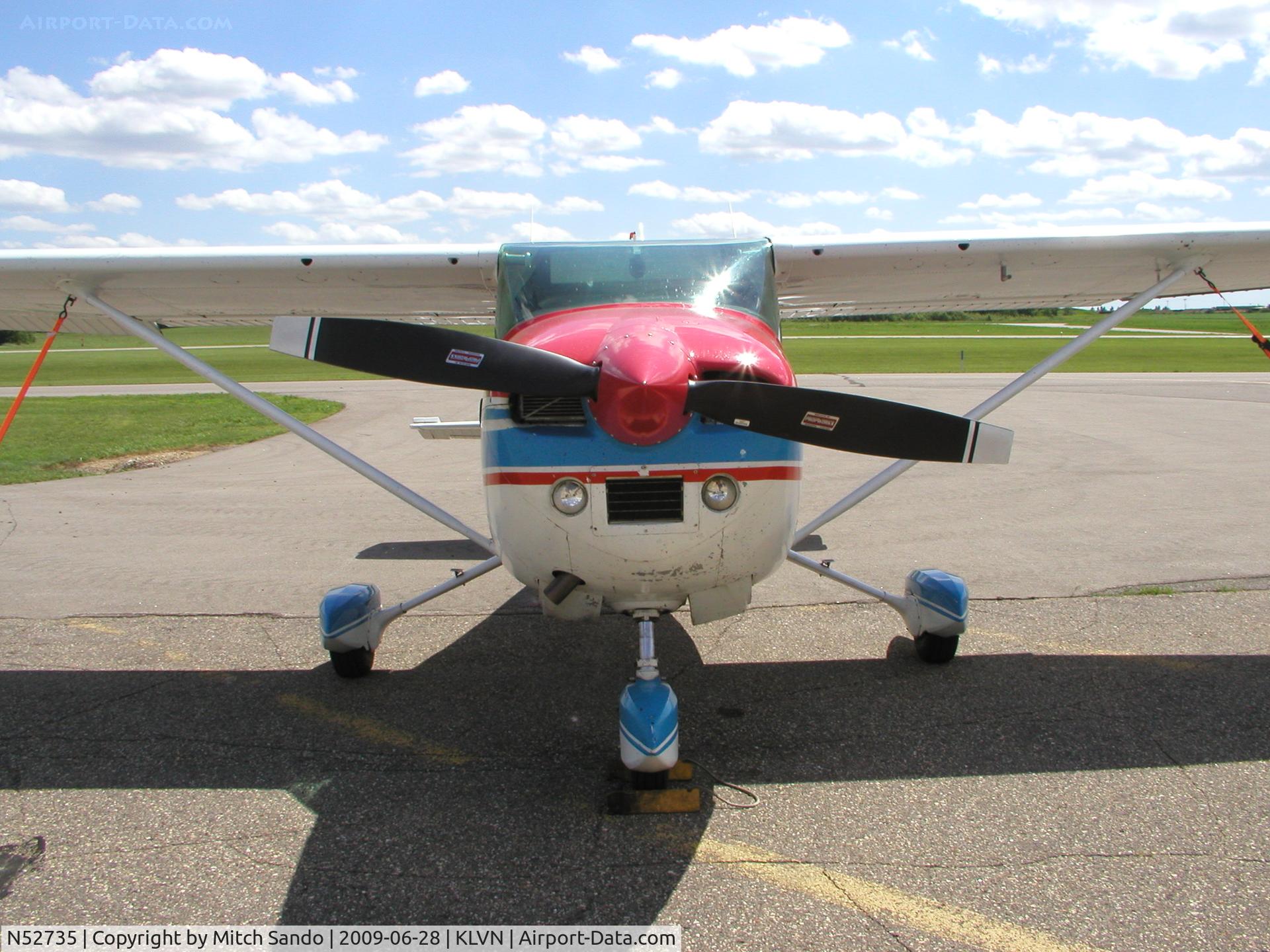 N52735, 1974 Cessna 182P Skylane C/N 18262806, Parked on the ramp at Airlake.