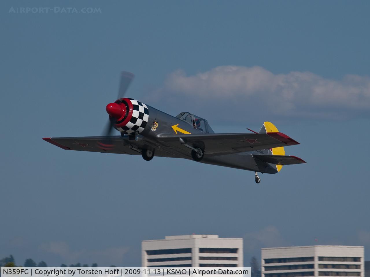 N359FG, 1984 Yakovlev Yak-50 C/N 842305, N359FG departing from RWY 21
