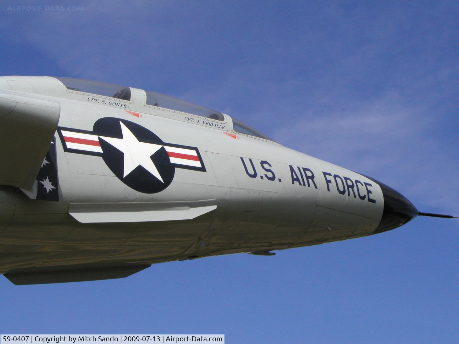 59-0407, 1959 McDonnell F-101F-116-MC Voodoo C/N 731, At the Proctor Golf Course in Proctor, MN.