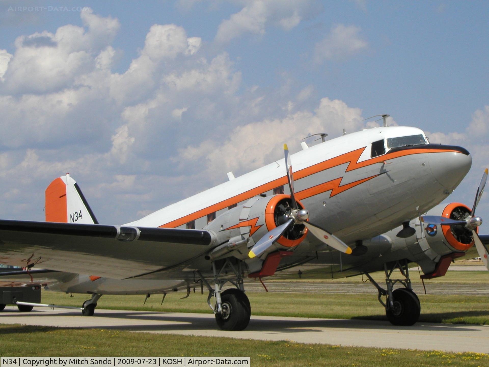 N34, 1945 Douglas R4D-7 C/N 33359, EAA AirVenture 2009.